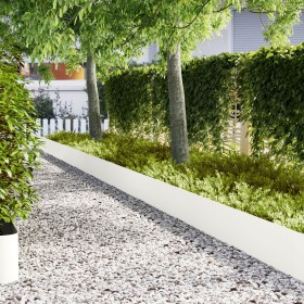 bordes de césped 50 pcs Blanco 100x0.5x30 cm Plástico de , Ribetes y bordes para jardín - Ref: Foro24-3335789, Precio: 410,32...