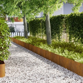 Bordes de Césped 50 pcs 100x0,5x30 cm Acero Resistente a la Intemperie de , Ribetes y bordes para jardín - Ref: Foro24-333579...
