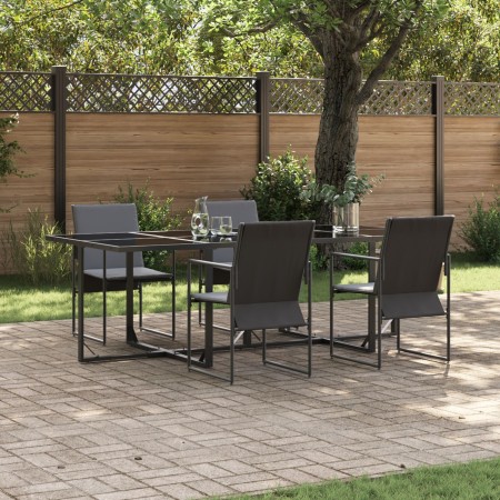 Set de Comedor de Jardín de 6 Piezas con Cojines de Acero y Textilene de , Conjuntos de jardín - Ref: Foro24-3335858, Precio:...