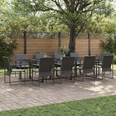 Conjunto de Comedor de Jardín de 13 Piezas con Cojines de Acero y Textileno de , Conjuntos de jardín - Ref: Foro24-3335869, P...
