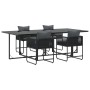 Conjunto de Comedor de Jardín de 6 Piezas con Cojines de Acero y Ratán Sintético de , Conjuntos de jardín - Ref: Foro24-33358...