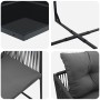 Conjunto de Comedor de Jardín de 13 Piezas con Cojines de Acero y Ratán Sintético de , Conjuntos de jardín - Ref: Foro24-3335...