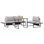 Conjunto de Comedor de Jardín de 3 Piezas con Cojines Gris Claro de , Conjuntos de jardín - Ref: Foro24-3335889, Precio: 448,...