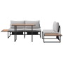 Conjunto de Comedor de Jardín de 3 Piezas con Cojines Gris Claro de , Conjuntos de jardín - Ref: Foro24-3335889, Precio: 448,...