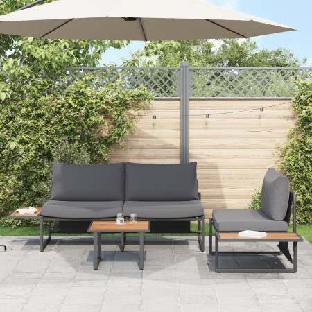 Conjunto de Sofá de Jardín de 3 Piezas con Cojines Antracita de , Conjuntos de jardín - Ref: Foro24-3335891, Precio: 415,34 €...