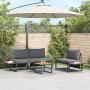 Conjunto de Sofá de Jardín de 3 Piezas con Cojines Antracita de , Conjuntos de jardín - Ref: Foro24-3335891, Precio: 415,34 €...