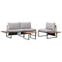 Conjunto de Sofá de Jardín de 3 Piezas con Cojines Gris Claro de , Conjuntos de jardín - Ref: Foro24-3335892, Precio: 415,34 ...