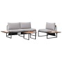 Conjunto de Sofá de Jardín de 3 Piezas con Cojines Gris Claro de , Conjuntos de jardín - Ref: Foro24-3335892, Precio: 415,34 ...