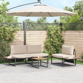 Conjunto de sofá de jardín de 3 piezas con cojines taupe de , Conjuntos de jardín - Ref: Foro24-3335893, Precio: 384,54 €, De...