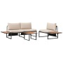 Conjunto de sofá de jardín de 3 piezas con cojines taupe de , Conjuntos de jardín - Ref: Foro24-3335893, Precio: 384,54 €, De...