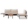 Conjunto de sofá de jardín de 3 piezas con cojines taupe de , Conjuntos de jardín - Ref: Foro24-3335893, Precio: 384,54 €, De...