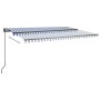 Toldo manual retráctil con postes azul y blanco 3x2,5 m de vidaXL, Toldos - Ref: Foro24-3070096, Precio: 346,74 €, Descuento: %