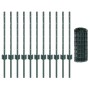 Conjunto de Valla Euro Juego de 2 Verde Metal Grande Sólido de , Postes de cerca - Ref: Foro24-3336010, Precio: 94,34 €, Desc...