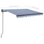 Toldo manual retráctil con postes azul y blanco 3x2,5 m de vidaXL, Toldos - Ref: Foro24-3070096, Precio: 346,74 €, Descuento: %