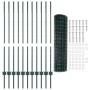 Set de Cerca Euro Juego de 2 Verde Acero Recubierto de Polvo de , Postes de cerca - Ref: Foro24-3336018, Precio: 156,63 €, De...