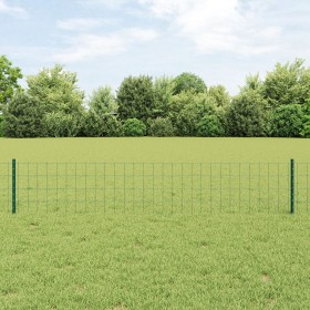 Cerca Euro de Conjunto de 2 Verde Acero Recubierto en Polvo de , Postes de cerca - Ref: Foro24-3336019, Precio: 62,17 €, Desc...