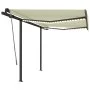 Toldo automático con LED y sensor de viento color crema 3x2,5 m de vidaXL, Toldos - Ref: Foro24-3070112, Precio: 551,64 €, De...