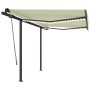 Toldo automático con LED y sensor de viento color crema 3x2,5 m de vidaXL, Toldos - Ref: Foro24-3070112, Precio: 570,82 €, De...