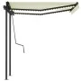 Toldo automático con LED y sensor de viento color crema 3x2,5 m de vidaXL, Toldos - Ref: Foro24-3070112, Precio: 551,64 €, De...