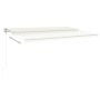 Toldo retráctil manual con postes crema 5x3,5 m de vidaXL, Toldos - Ref: Foro24-3070057, Precio: 505,67 €, Descuento: %