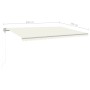 Toldo retráctil manual con postes crema 5x3,5 m de vidaXL, Toldos - Ref: Foro24-3070057, Precio: 505,67 €, Descuento: %