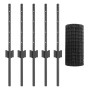 Set de Valla Euro de Set de 2 Gris Acero recubierto de PVC de , Postes de cerca - Ref: Foro24-3336054, Precio: 42,10 €, Descu...