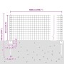 Valla Euro de con 5 postes en U gris 0.6x10 m de acero de , Postes de cerca - Ref: Foro24-3336055, Precio: 51,47 €, Descuento: %