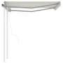 Toldo retráctil automático con postes crema 3x2,5 m de vidaXL, Toldos - Ref: Foro24-3069907, Precio: 409,08 €, Descuento: %