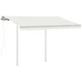 Toldo retráctil automático con postes crema 3x2,5 m de vidaXL, Toldos - Ref: Foro24-3069907, Precio: 409,08 €, Descuento: %