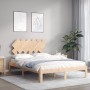 Estructura de cama con cabecero madera maciza 120x200 cm de vidaXL, Camas y somieres - Ref: Foro24-3193721, Precio: 116,93 €,...