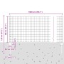 Cerca Euro con 5 postes en U Gris 0.8x10 m de Acero de , Postes de cerca - Ref: Foro24-3336064, Precio: 56,68 €, Descuento: %