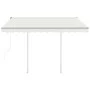 Toldo retráctil automático con postes crema 3x2,5 m de vidaXL, Toldos - Ref: Foro24-3069907, Precio: 409,08 €, Descuento: %