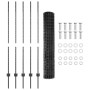 Juego de Cercas Enrollables de Jardín Conjunto de 2 Gris Metal de , Postes de cerca - Ref: Foro24-3336067, Precio: 92,90 €, D...
