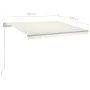 Toldo retráctil automático con postes crema 3x2,5 m de vidaXL, Toldos - Ref: Foro24-3069907, Precio: 409,08 €, Descuento: %