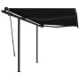 Toldo manual retráctil con postes gris antracita 3,5x2,5 m de vidaXL, Toldos - Ref: Foro24-3070119, Precio: 324,87 €, Descuen...