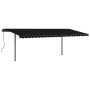 Toldo manual retráctil con postes gris antracita 3,5x2,5 m de vidaXL, Toldos - Ref: Foro24-3070119, Precio: 324,87 €, Descuen...