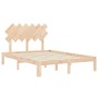 Estructura de cama con cabecero madera maciza 120x200 cm de vidaXL, Camas y somieres - Ref: Foro24-3193721, Precio: 116,93 €,...