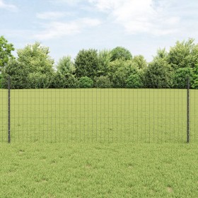 Cerca Euro Juego de 2 Gris Acero 25 x 0.8 m Duradera Cerca de , Postes de cerca - Ref: Foro24-3336101, Precio: 116,66 €, Desc...