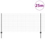Cerca Euro con 22 postes U Gris 1x25 m Acero de , Postes de cerca - Ref: Foro24-3336102, Precio: 141,91 €, Descuento: %