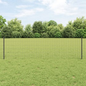 Valla Euro Set de 2 Gris Hierro Grande Duradero Valla de , Postes de cerca - Ref: Foro24-3336105, Precio: 89,53 €, Descuento: %