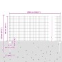 Juego de vallas jardín gris Conjunto de 2 Gris Metal 25 x 0.8 m de , Postes de cerca - Ref: Foro24-3336106, Precio: 115,14 €,...