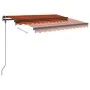 Toldo automático retráctil con postes naranja y marrón 3x2,5 m de vidaXL, Toldos - Ref: Foro24-3070110, Precio: 404,55 €, Des...