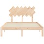 Estructura de cama con cabecero madera maciza 120x200 cm de vidaXL, Camas y somieres - Ref: Foro24-3193721, Precio: 116,93 €,...