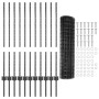 Set de Cerca de Jardín Set de 2 Gris Alambre de metal, Plástico de , Postes de cerca - Ref: Foro24-3336112, Precio: 117,08 €,...
