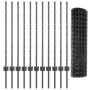 Set de Cerca de Jardín Set de 2 Gris Alambre de metal, Plástico de , Postes de cerca - Ref: Foro24-3336112, Precio: 117,08 €,...