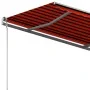 Toldo automático retráctil con postes naranja y marrón 3x2,5 m de vidaXL, Toldos - Ref: Foro24-3070110, Precio: 404,55 €, Des...