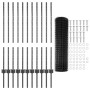 Set de Cercas de Jardín Set de 2 Gris Acero Recubierto en Polvo de , Postes de cerca - Ref: Foro24-3336117, Precio: 116,51 €,...