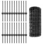 Conjunto de Cerca de Jardín de Conjunto de 3 Gris Acero Galvanizado de , Postes de cerca - Ref: Foro24-3336121, Precio: 134,9...
