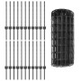 Juego de Vallas de Jardín Set de 3 Gris Metal Grande Duradero de , Postes de cerca - Ref: Foro24-3336122, Precio: 171,77 €, D...