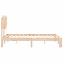 Estructura de cama con cabecero madera maciza 120x200 cm de vidaXL, Camas y somieres - Ref: Foro24-3193721, Precio: 116,93 €,...